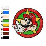 Mario 10 Embroidery Design